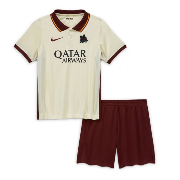 Kids Roma Away Soccer Kits Shirt With Shorts 2020/21